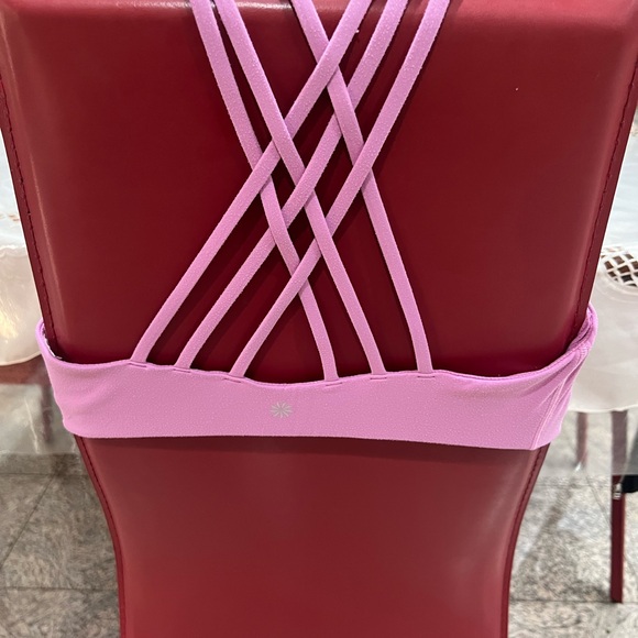 Athleta criss cross six straps sport bra excellent condition size s color Lilac - Picture 3 of 14